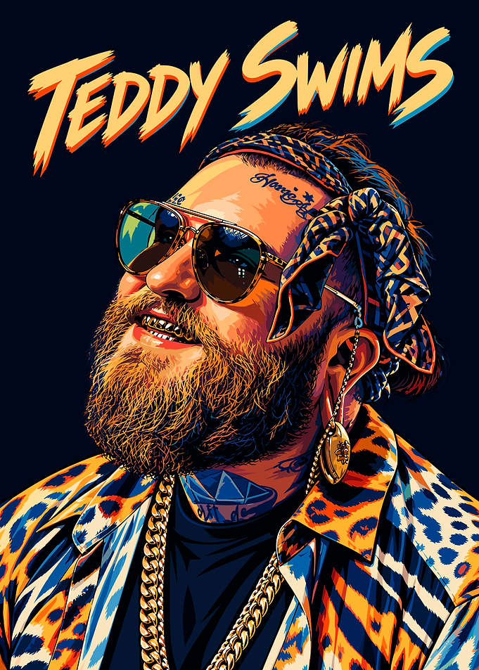 Teddy Swims Portrait Illustration