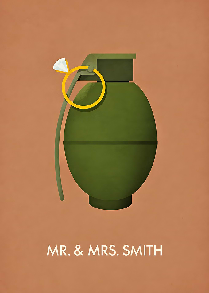 Mr. & Mrs. Smith Minimalist Poster