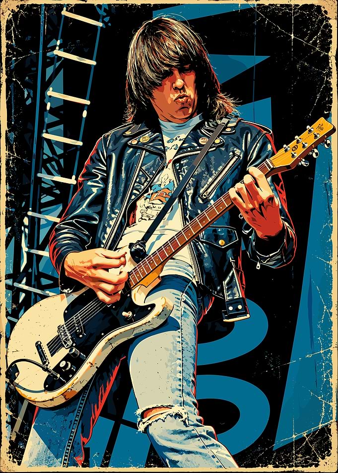 Johnny Ramone Punk Rock Poster
