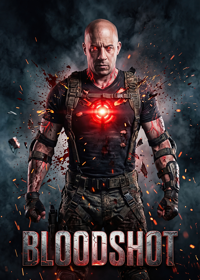 Bloodshot Movie Poster Featuring Vin Diesel