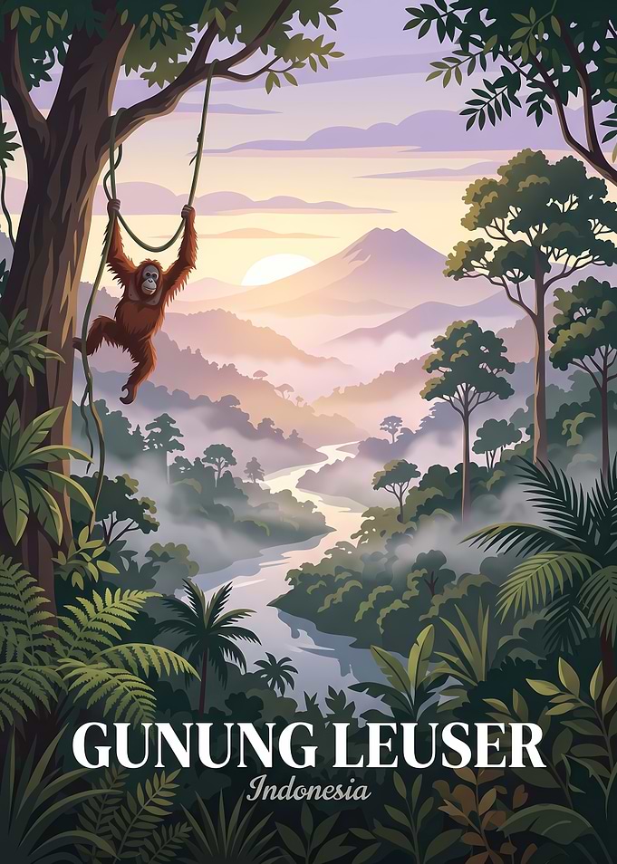 Gunung Leuser National Park Travel Poster