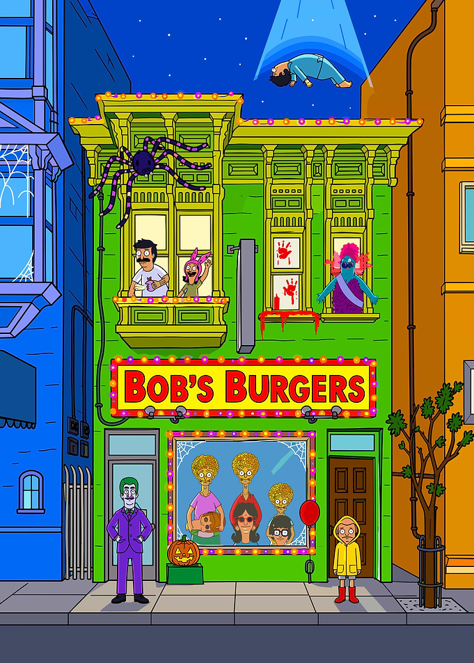 Bob's Burgers Halloween Themed Illustration