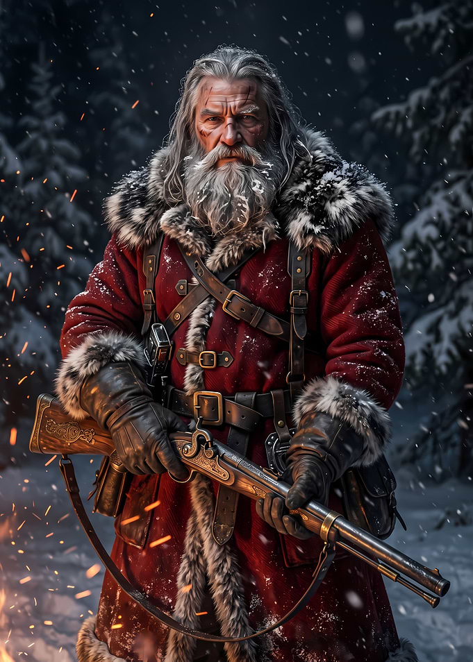 Warrior Santa Claus with Musket