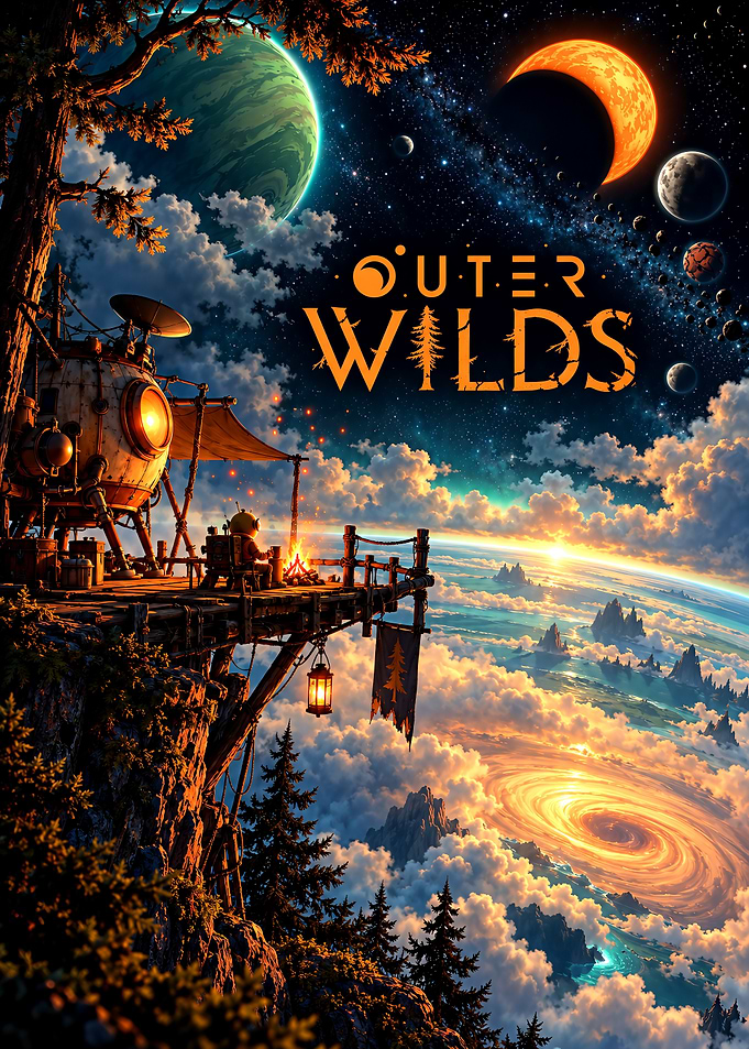 Outer Wilds Space Exploration Poster