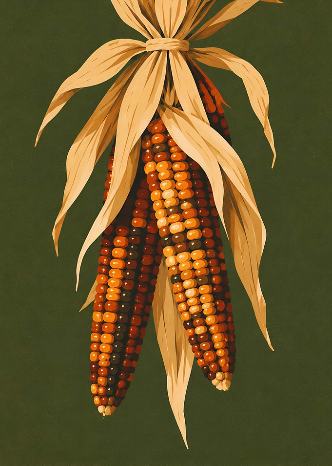 Decorative Dried Indian Corn Bundle