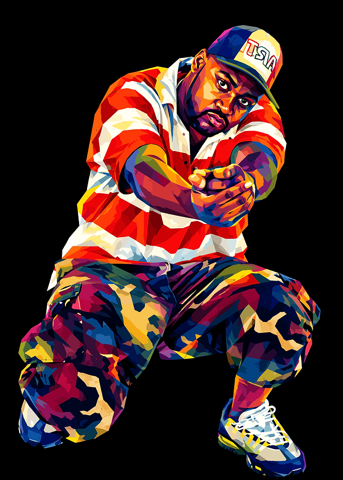 Colorful Pop Art Portrait of Ghostface Killah