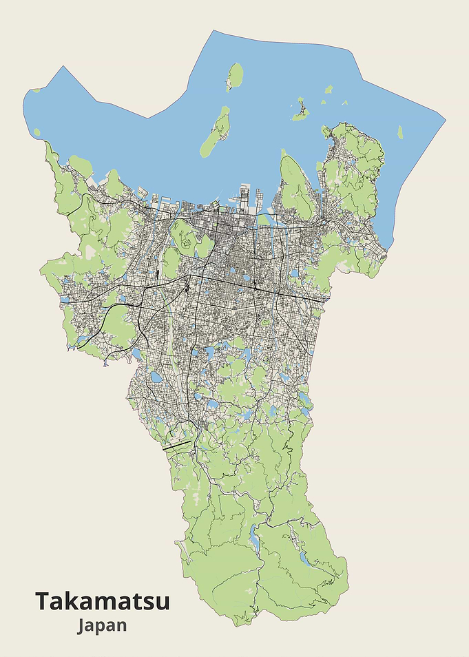 Takamatsu Japan City Map