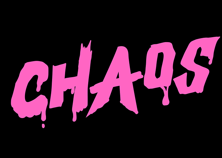 Pink Dripping Chaos Text Art