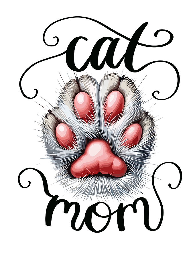 Cat Mom Paw Print Design