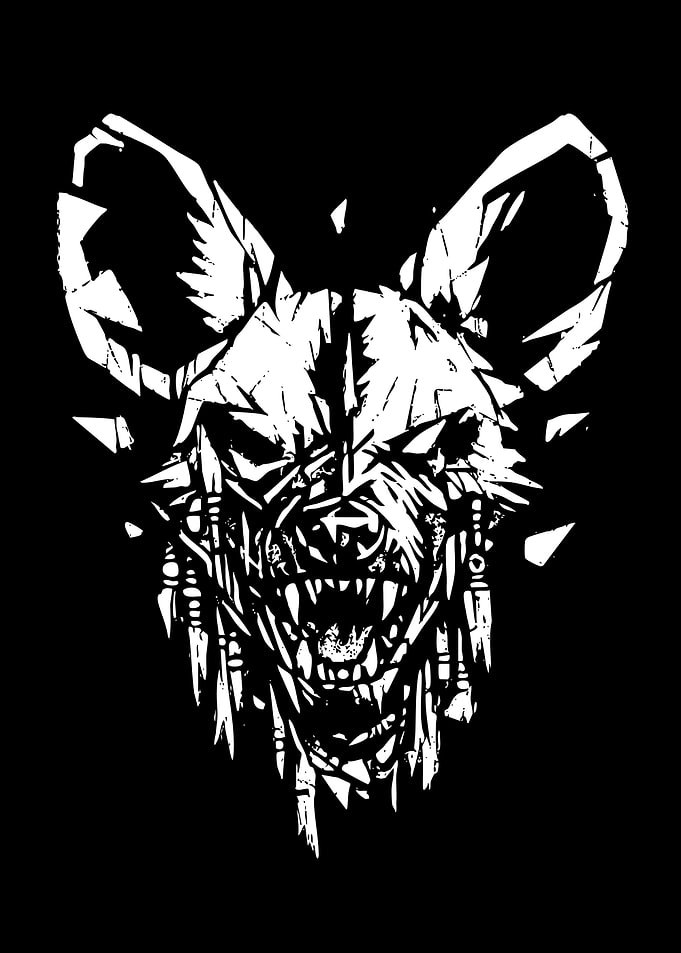 Shattered African Wild Dog Illustration