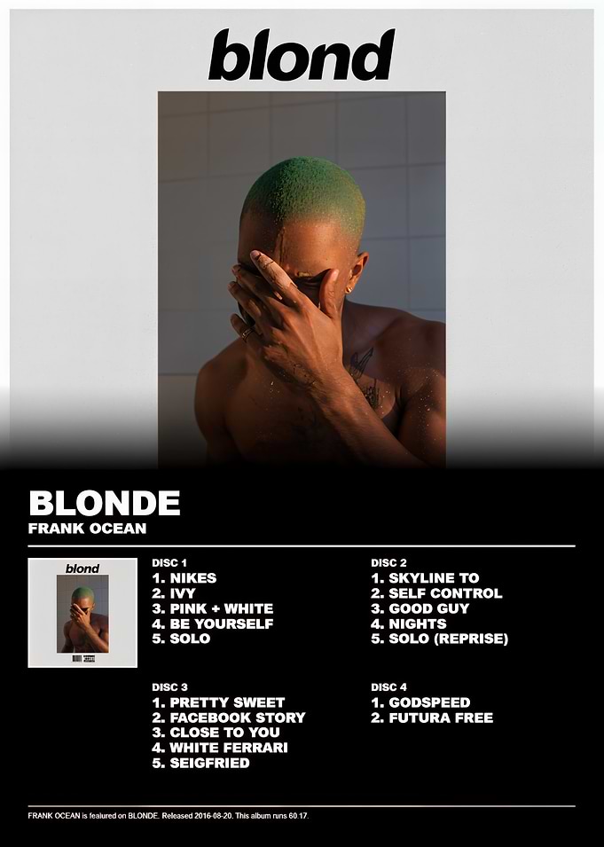 Frank Ocean Blonde Album Tracklist