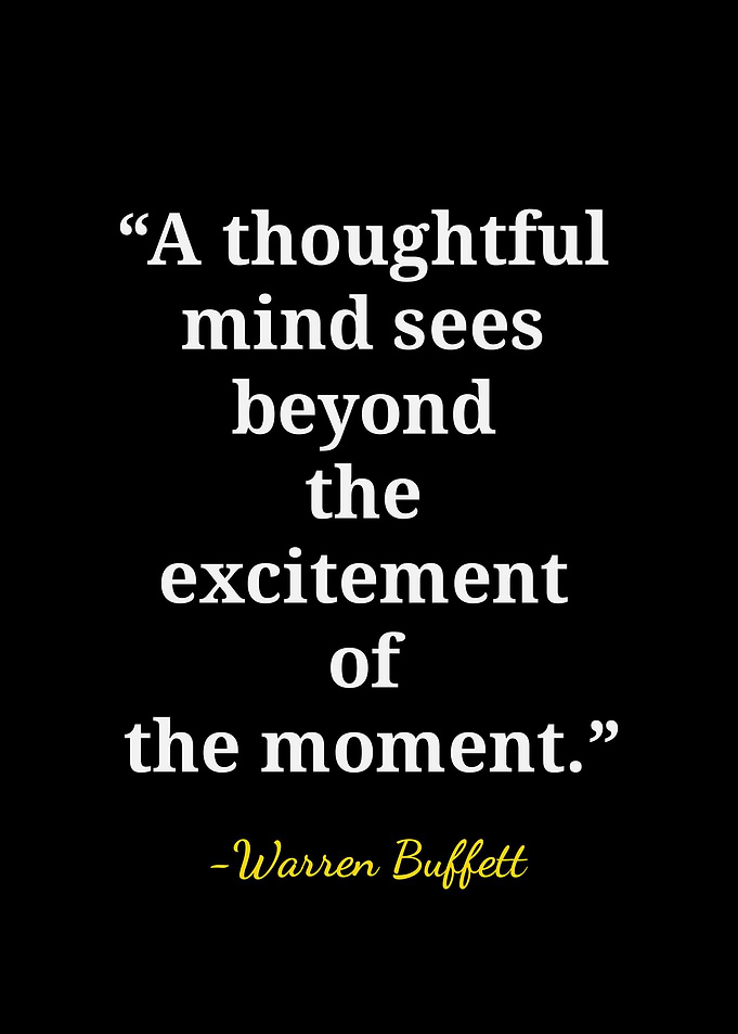 Warren Buffett Inspirational Quote Poster