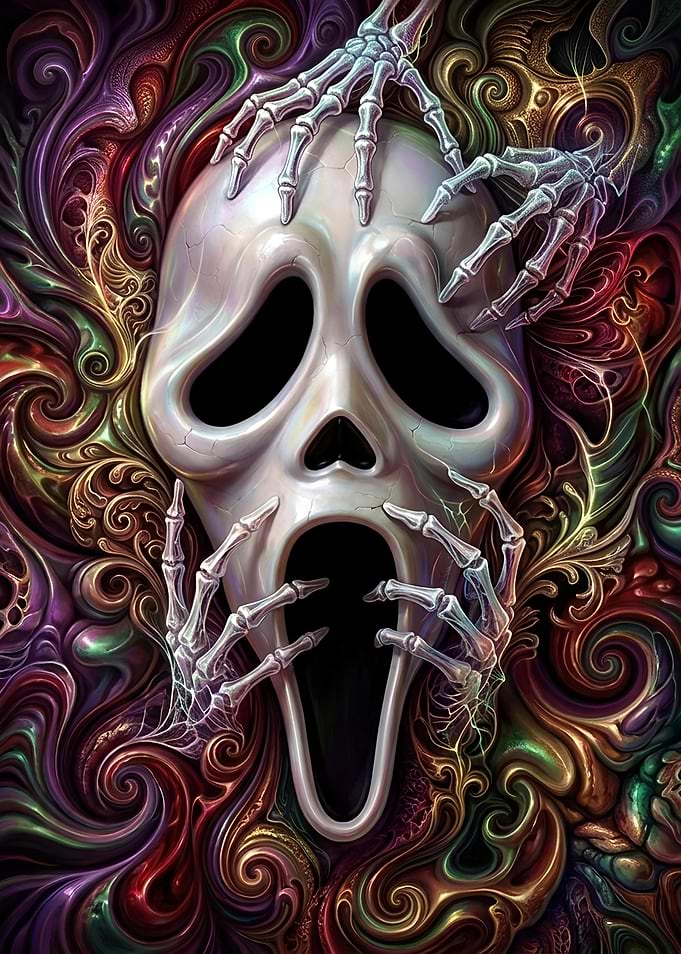 Ghostface Mask with Skeletal Hands
