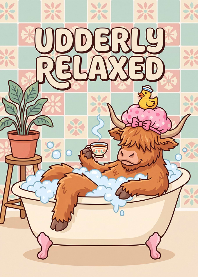 Highland Cow Bubble Bath Udderly Relaxed