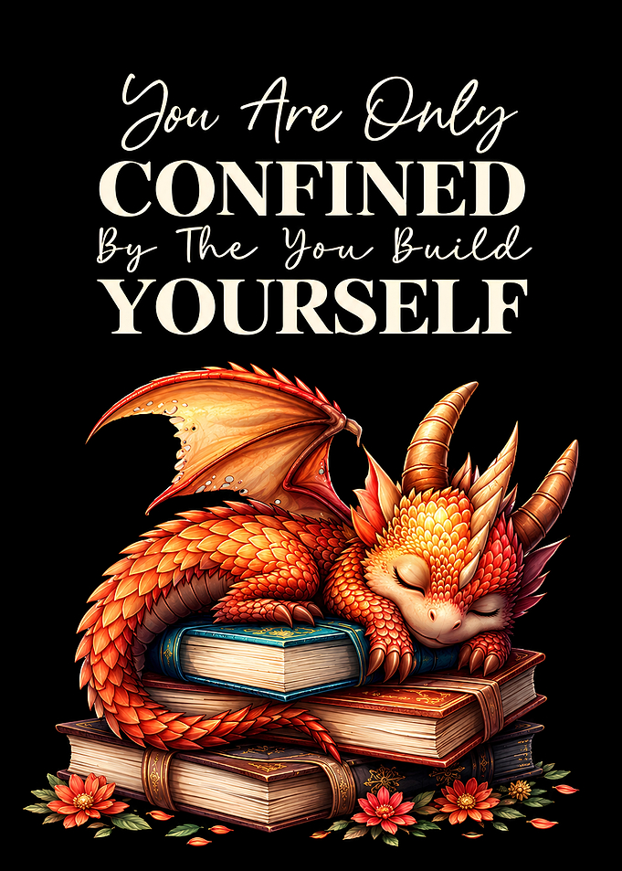 Sleeping Dragon on Books Inspirational Quote