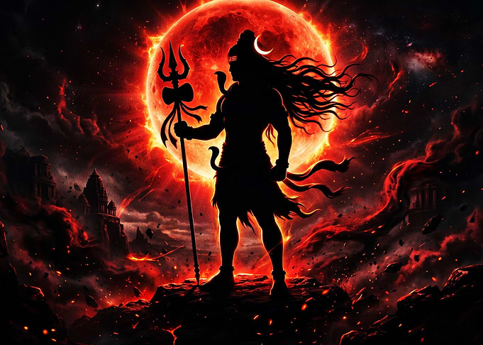Shiva Cosmic Deity Dark Art