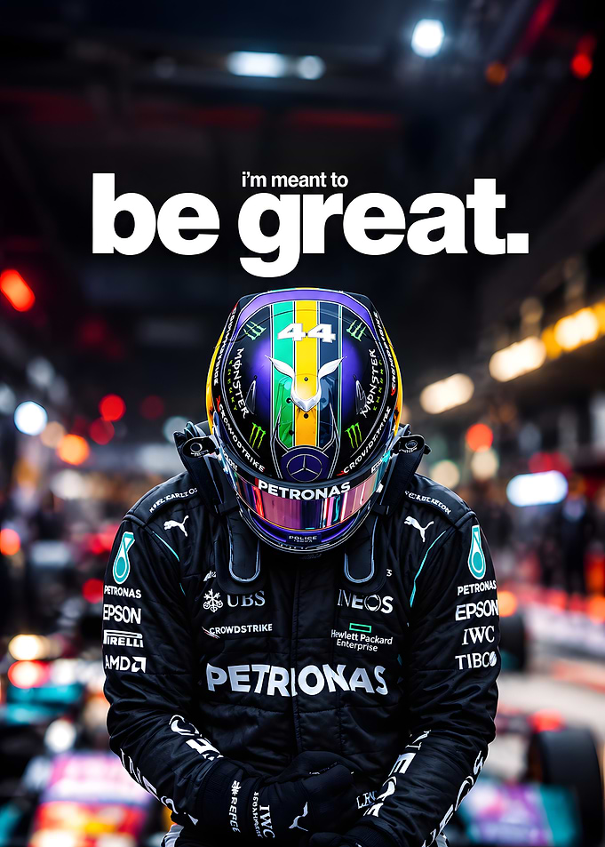 Lewis Hamilton Inspirational F1 Poster