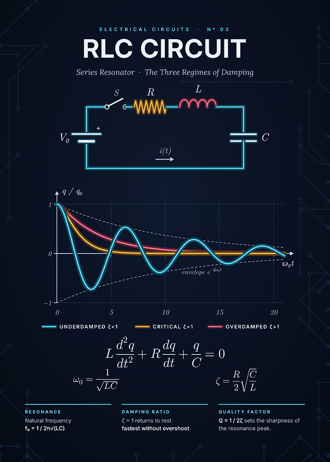 RLC Circuit - Damped Oscillations and Resonance