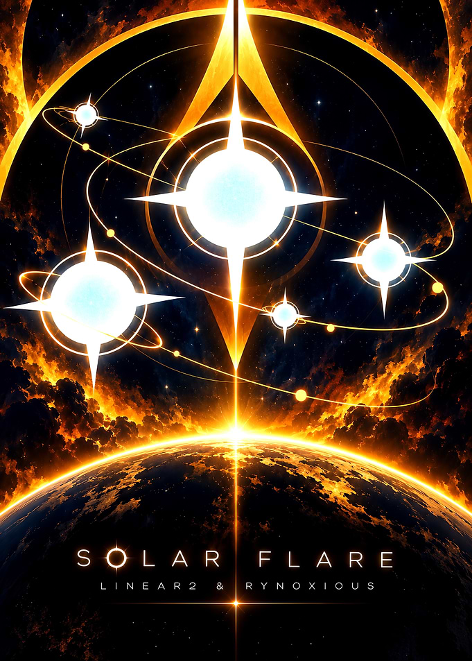 Solar Flare Space Art Poster