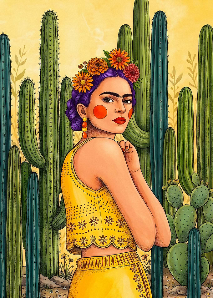 Frida Kahlo Inspired Desert Portrait