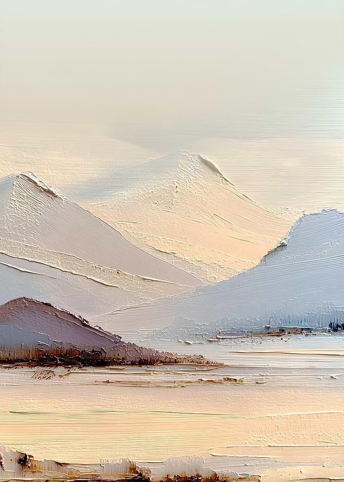 Abstract Textured Mountain Landscape