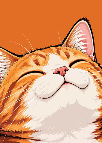 Happy Smiling Orange Tabby Cat