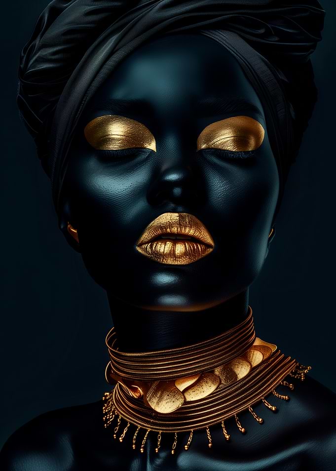 Black and Gold Glamour Portrait
