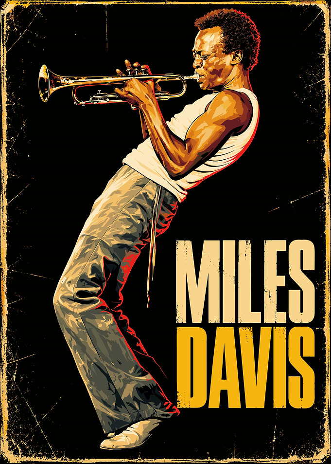 Miles Davis Vintage Jazz Poster
