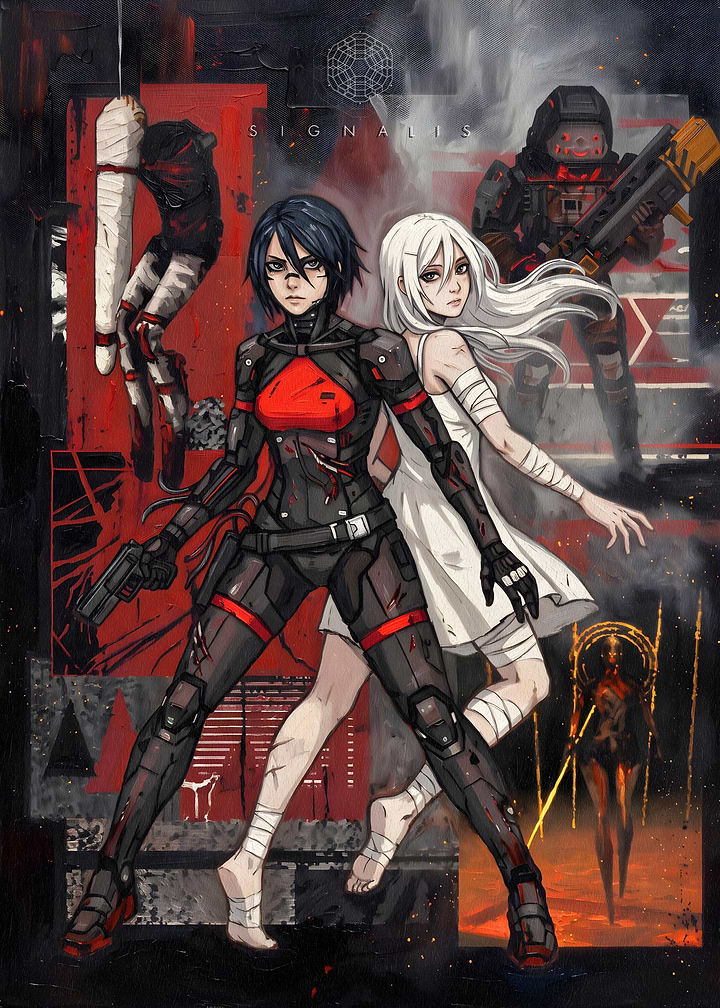 Signalis Elster and Ariane Fan Art