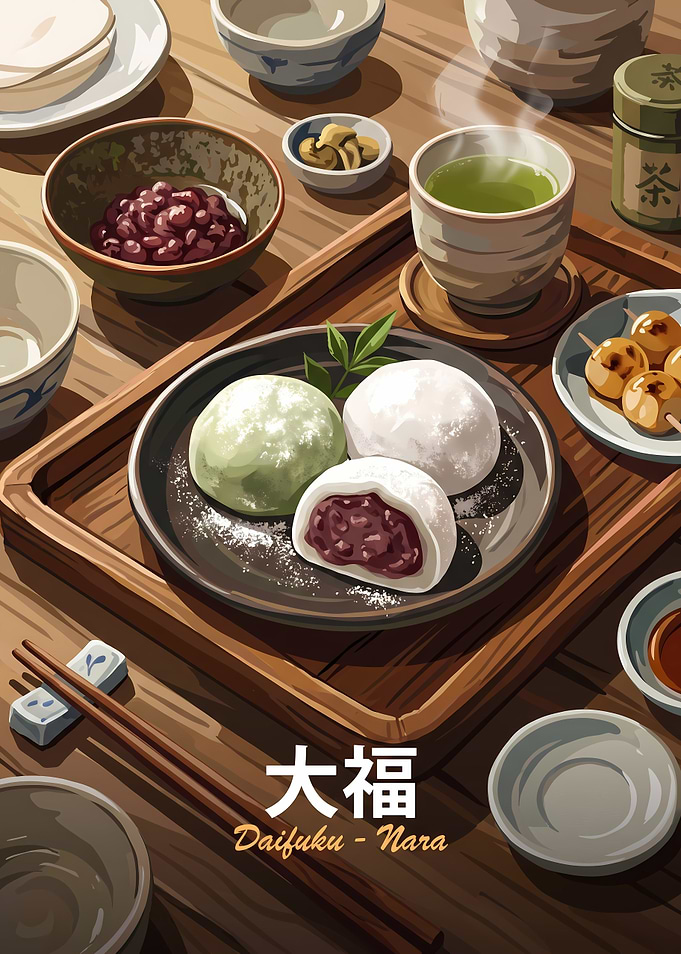 Traditional Japanese Daifuku Mochi Set