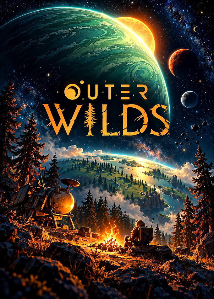 Outer Wilds Space Exploration Poster