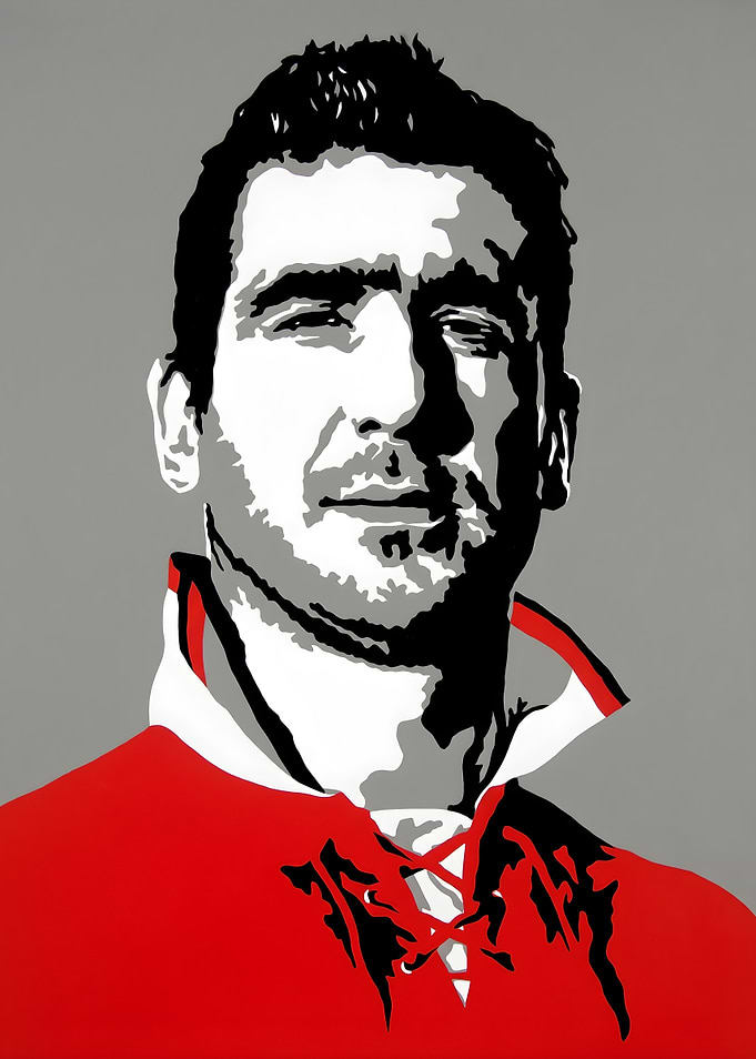 Eric Cantona Pop Art Portrait