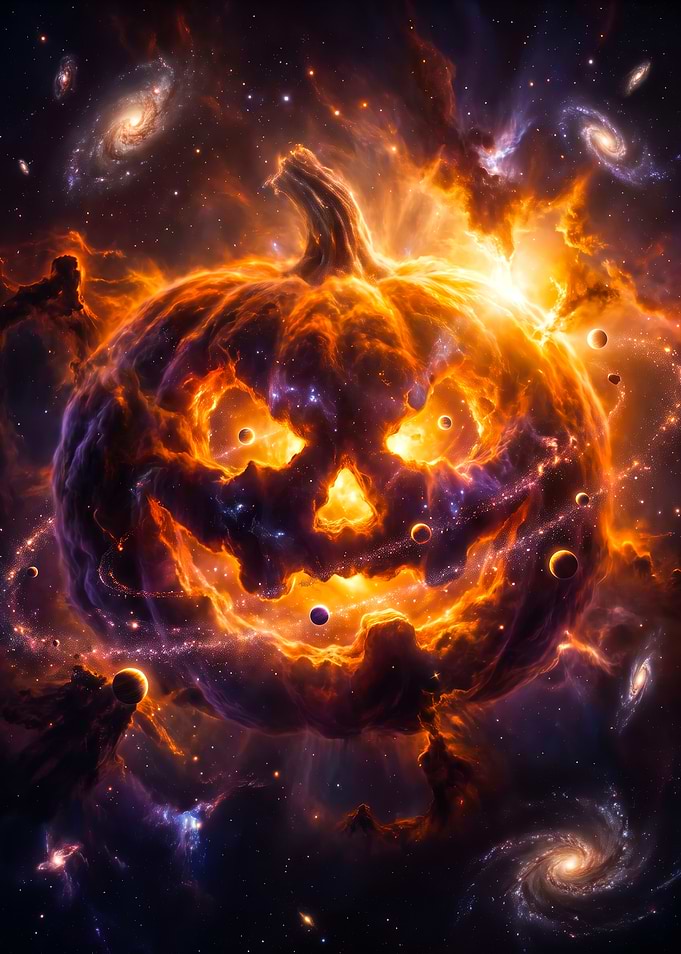 Cosmic Nebula Jack-o'-lantern