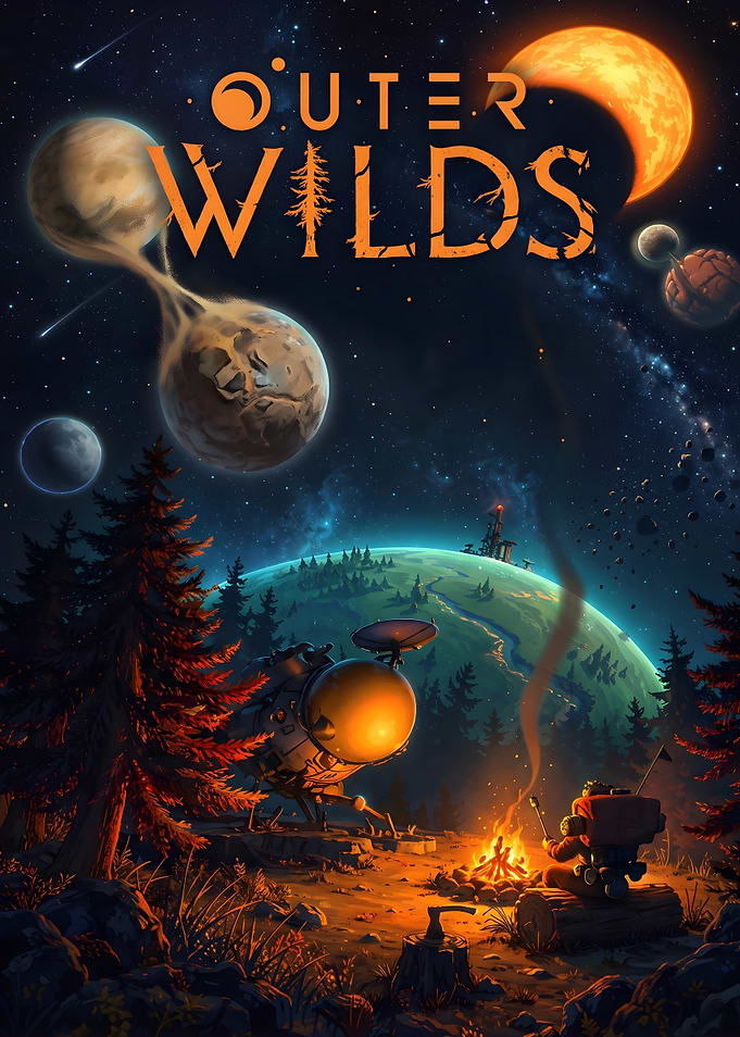 Outer Wilds Space Exploration Poster