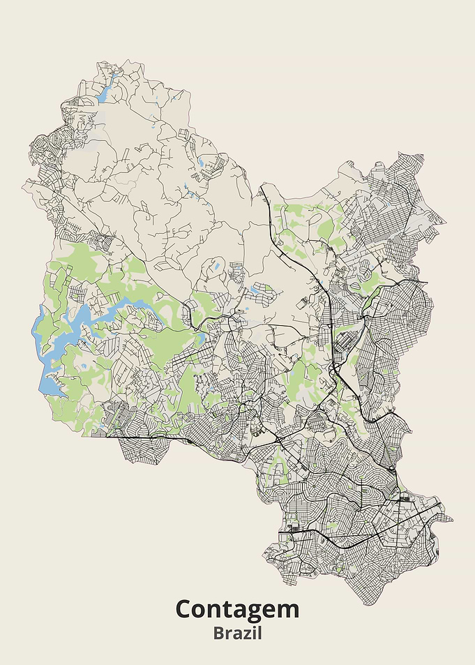 Map of Contagem, Brazil