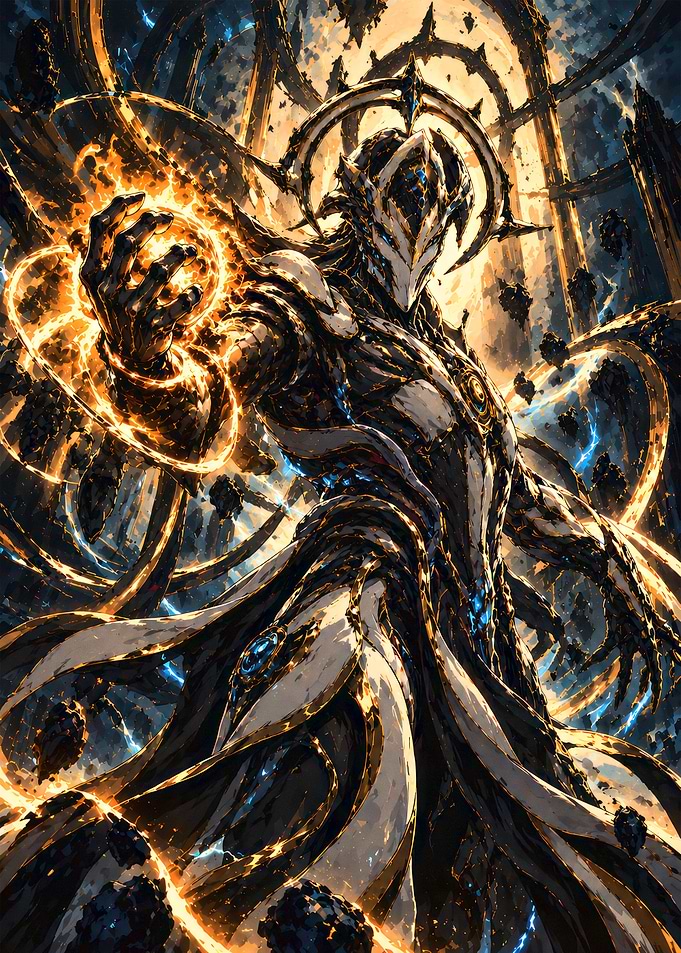 Ethereal Celestial Warrior with Golden Energy
