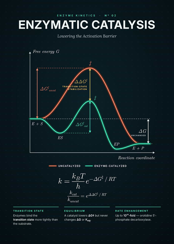 Enzymatic Catalysis - Activation Energy Diagram
