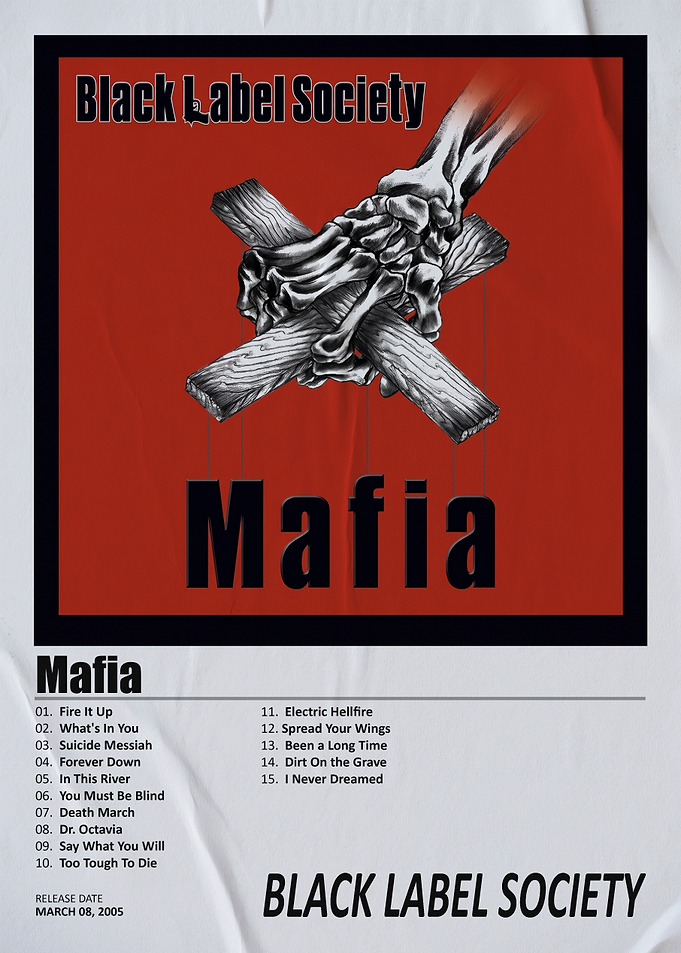 Black Label Society Mafia Album Poster