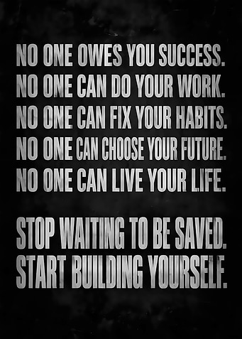 Build Yourself Uncompromising Mindset Quote Art