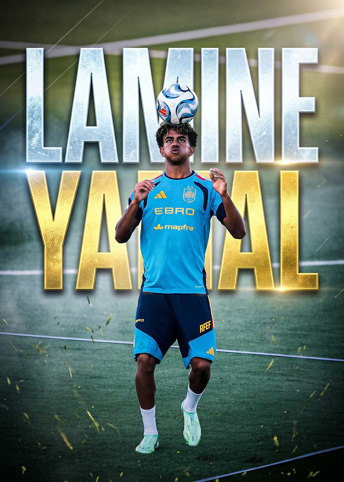 Lamine Yamal Soccer Poster