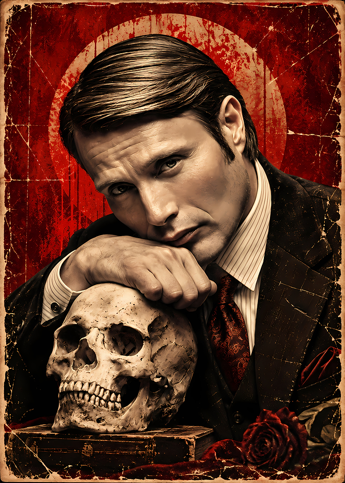 Hannibal Lecter with Skull Portrait