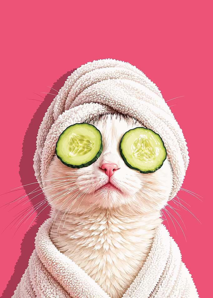 Cute Cat at the Spa