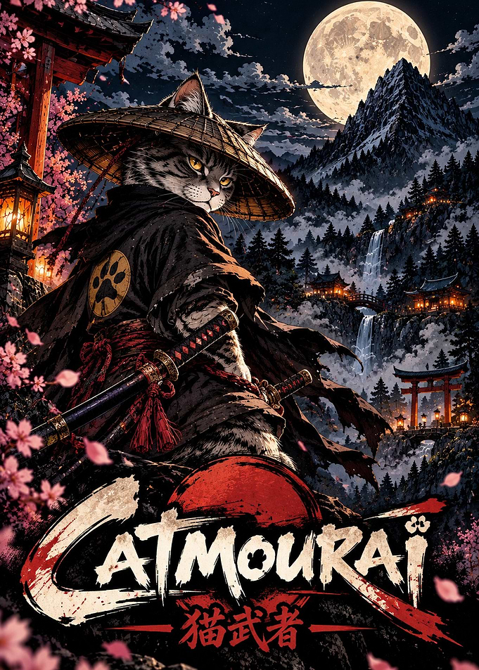 Catmourai the Samurai Cat