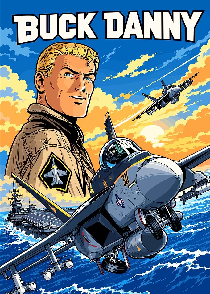 Buck Danny Comic Book Cover Art