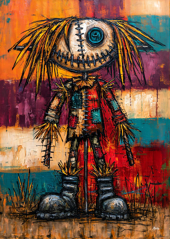 Bewildered Scarecrow - Psychedelic Halloween Character