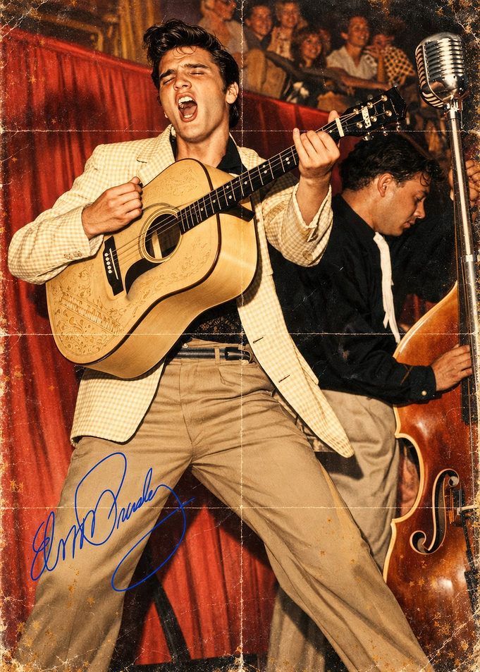 Elvis Presley Vintage Performance Poster