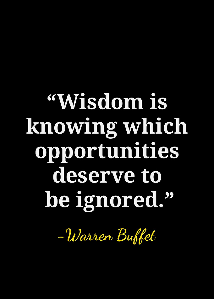 Warren Buffett Inspirational Quote Poster