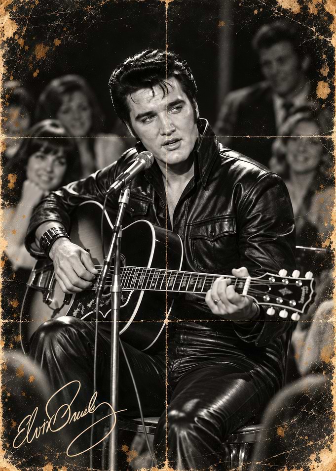 Elvis Presley in Black Leather