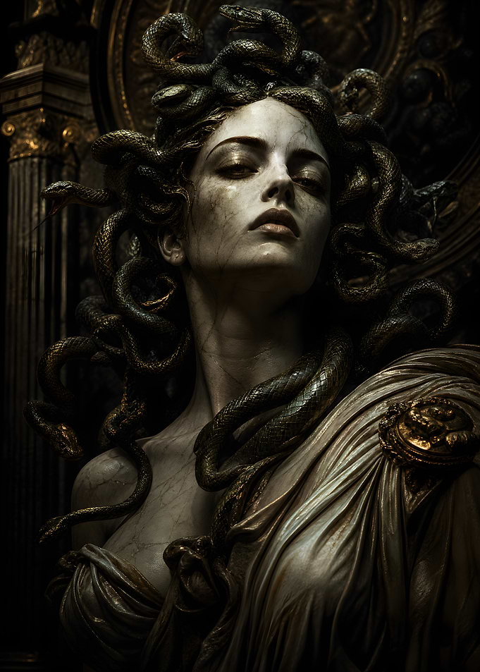 Medusa Gorgon Mythological Portrait