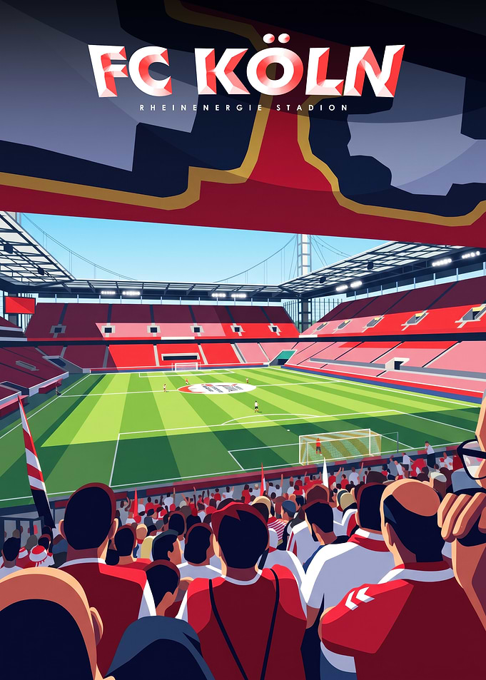 FC Köln RheinEnergie Stadion Illustration